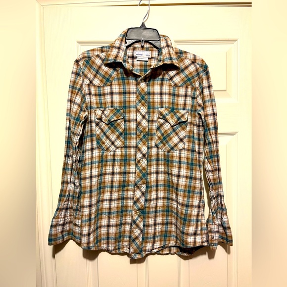 Wrangler Tops - Wrangler Women's Size Medium Pearl Snap Button Down Shirt